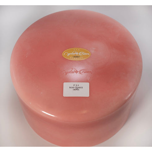 9" E-5 Rose Quartz Crystal Tones Alchemy™  Crystal Singing Bowl